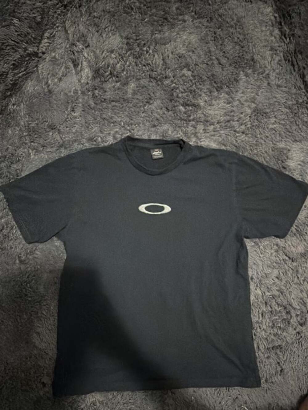 Oakley T-Shirt Size M Black Ellipse Logo Center Graphic